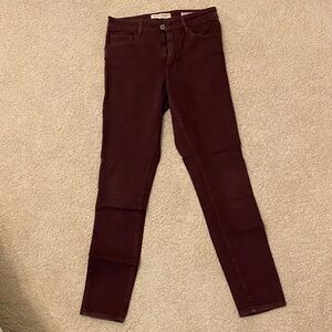 Women's Burgundy Jeans